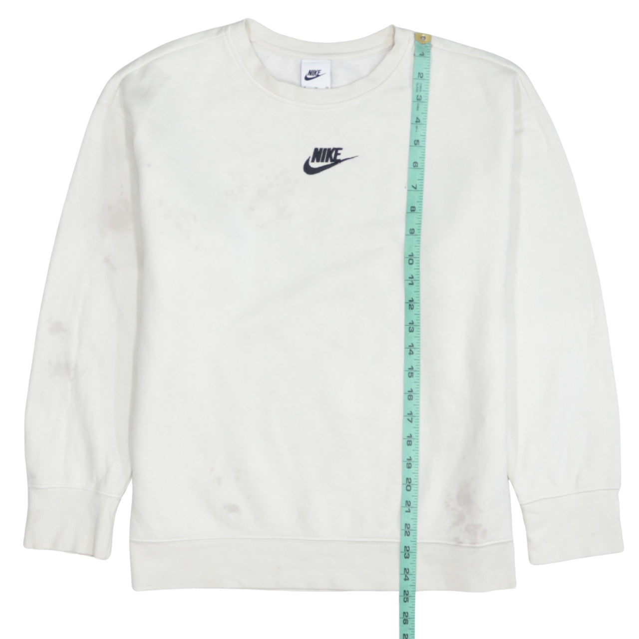 Nike Boys White Pullover Crew Neck Fleece Sweatshirt XL