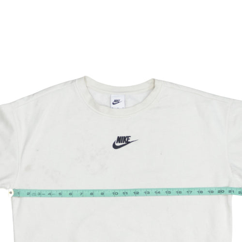Nike Boys White Pullover Crew Neck Fleece Sweatshirt XL