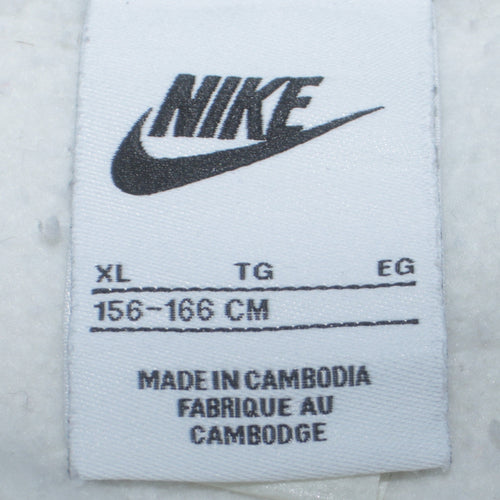 Nike Boys White Pullover Crew Neck Fleece Sweatshirt XL