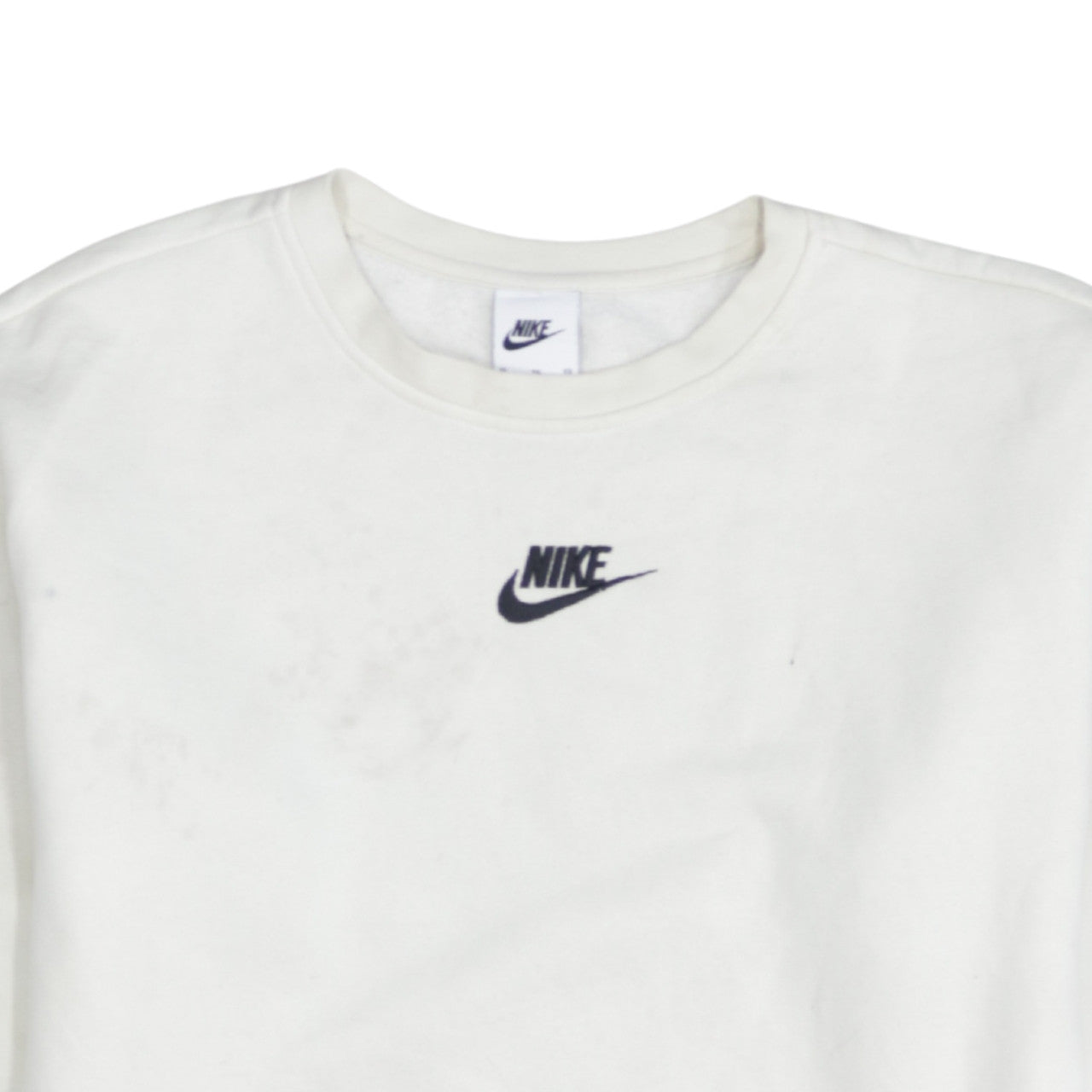 Nike Boys White Pullover Crew Neck Fleece Sweatshirt XL