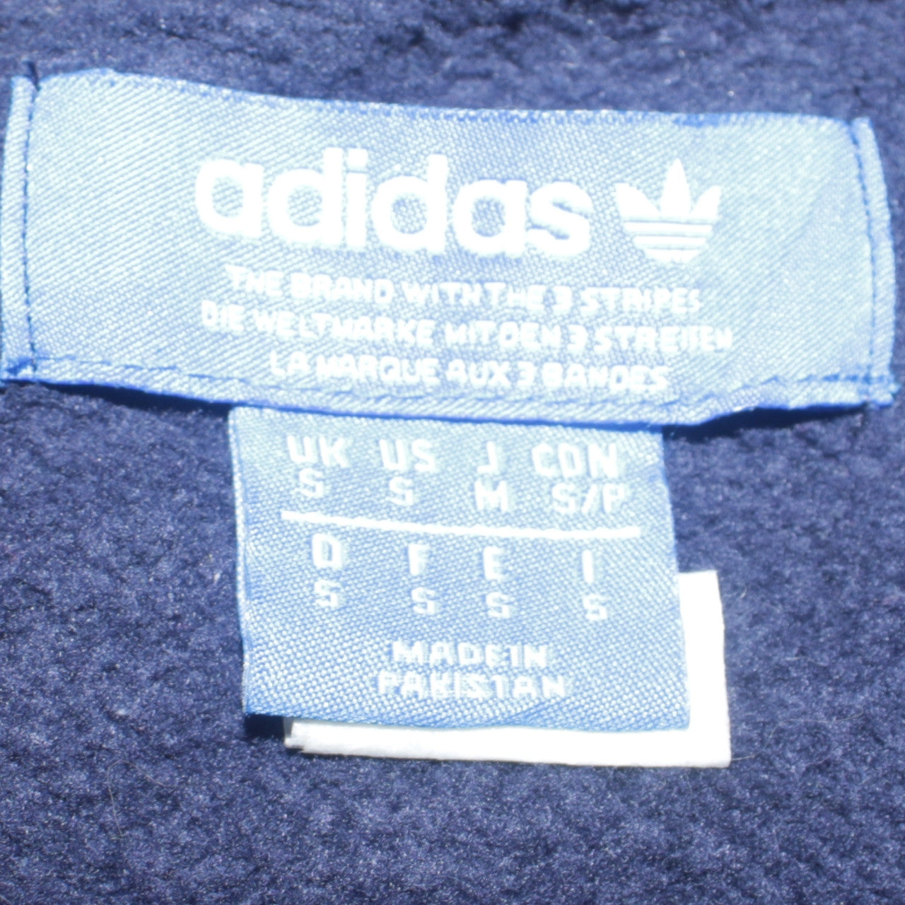 Adidas Mens Blue Crew Neck Pullover Sweatshirt Size S