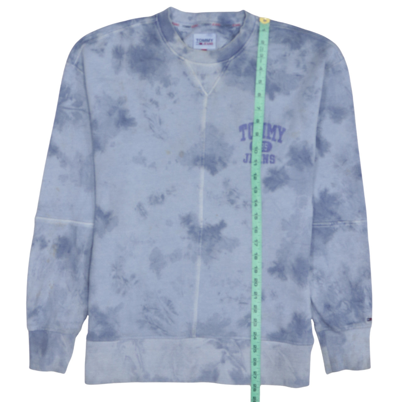 Tommy Jeans Men's Blue Tie Dye Pullover Sweatshirt Size S