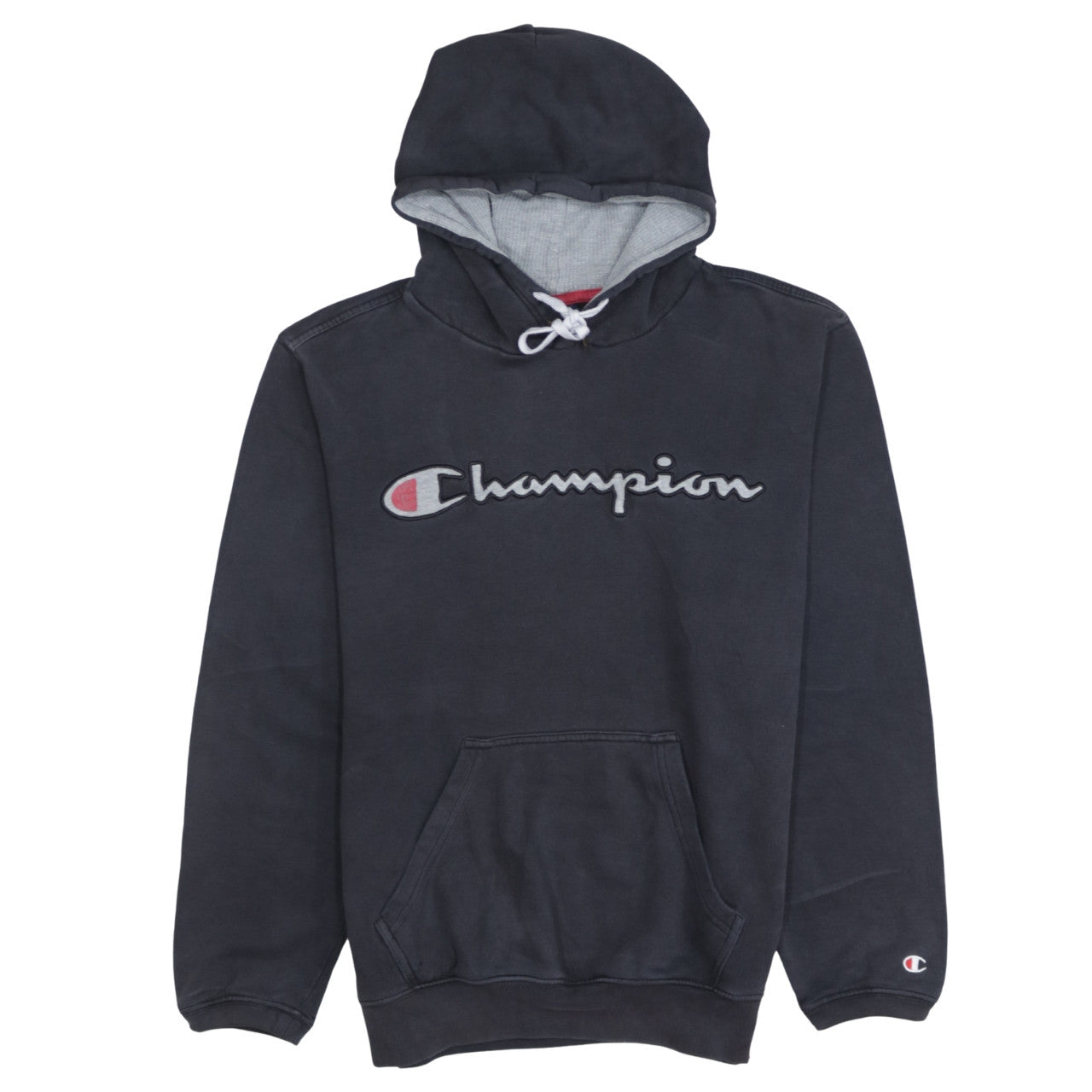 Champion Men's Black Small Pullover Hoodie with Logo Embroidery