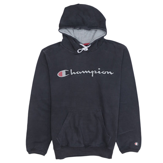 Champion Men's Black Small Pullover Hoodie with Logo Embroidery