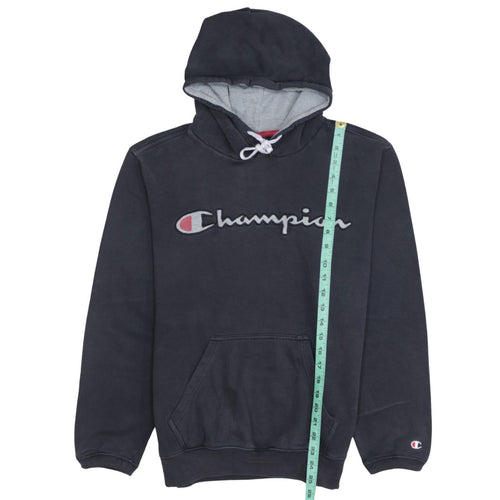 Champion Men's Black Small Pullover Hoodie with Logo Embroidery