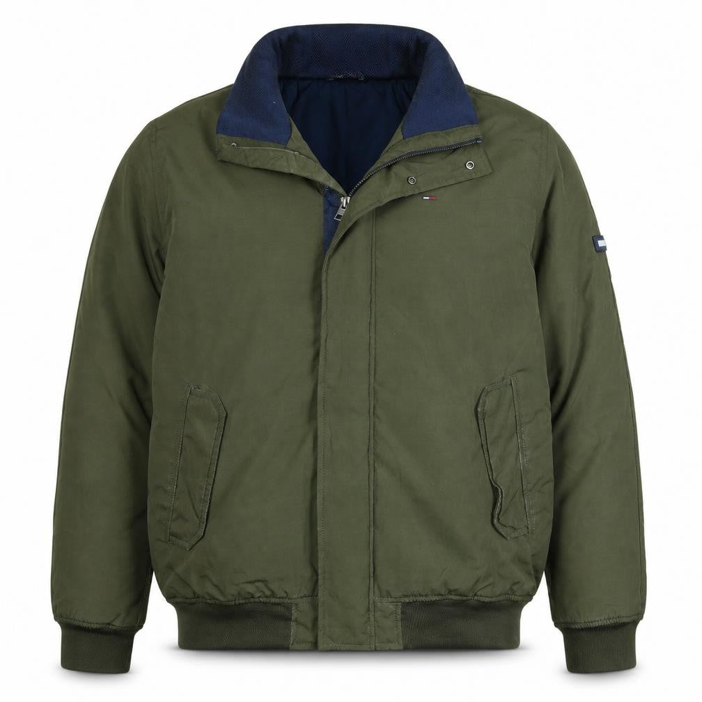 Tommy Jeans Men's Green XL Bomber Jacket Cotton Blend Casual