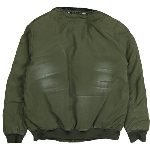 Tommy Jeans Men's Green XL Bomber Jacket Cotton Blend Casual