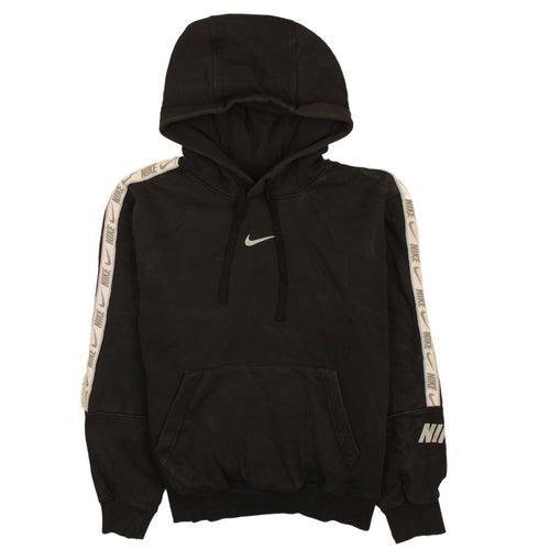 Nike Men's Black XS Pullover Hoodie with Logo Taped Sleeves