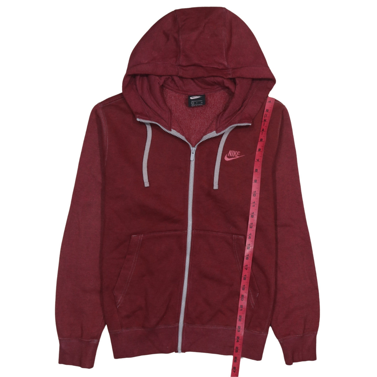 Nike Men's Red Full Zip Hoodie Small Regular Fit