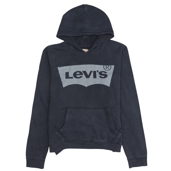 Levi's Boys Navy Blue Pullover Hoodie Age 16 Graphic Logo Cotton