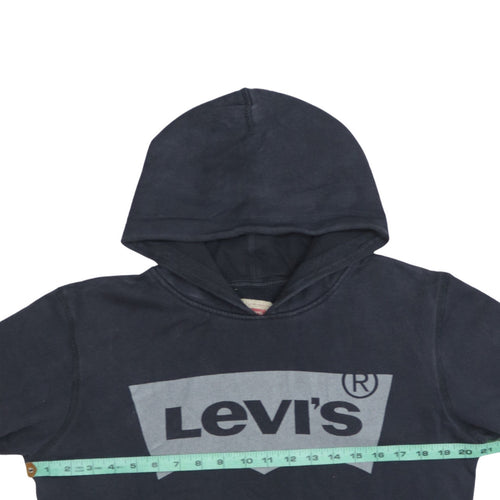 Levi's Boys Navy Blue Pullover Hoodie Age 16 Graphic Logo Cotton