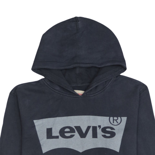Levi's Boys Navy Blue Pullover Hoodie Age 16 Graphic Logo Cotton