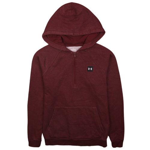 Under Armour Men’s Red XS Relaxed Fit 1/2 Zip Fleece Hoodie