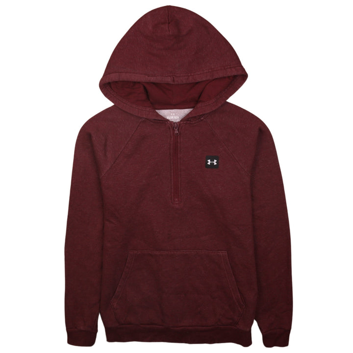 Under Armour Men’s Red XS Relaxed Fit 1/2 Zip Fleece Hoodie