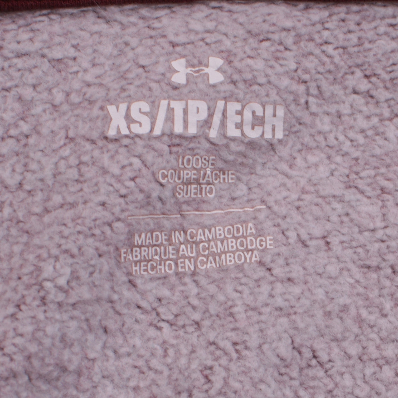 Under Armour Men’s Red XS Relaxed Fit 1/2 Zip Fleece Hoodie