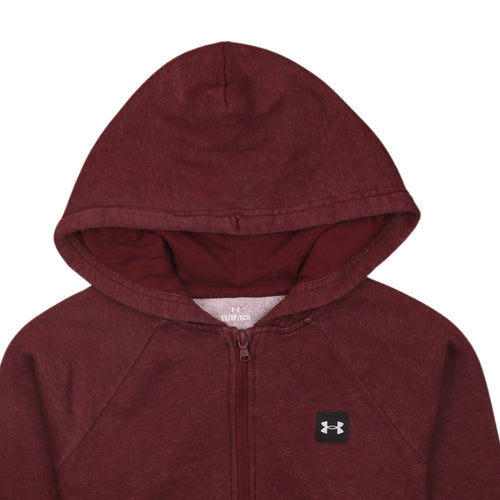 Under Armour Men’s Red XS Relaxed Fit 1/2 Zip Fleece Hoodie