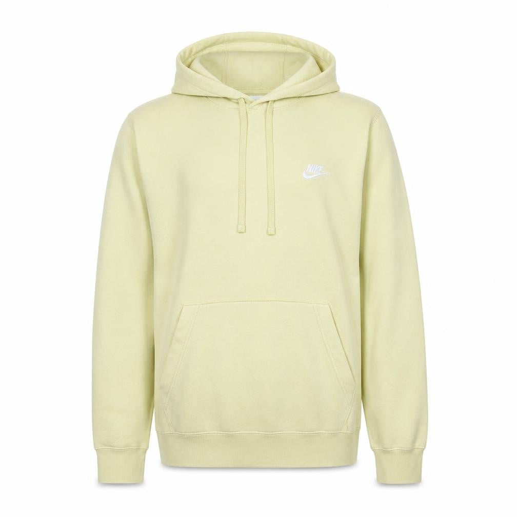 Front view of Nike Men's Beige Pullover Hoodie Medium Fleece Regular Fit