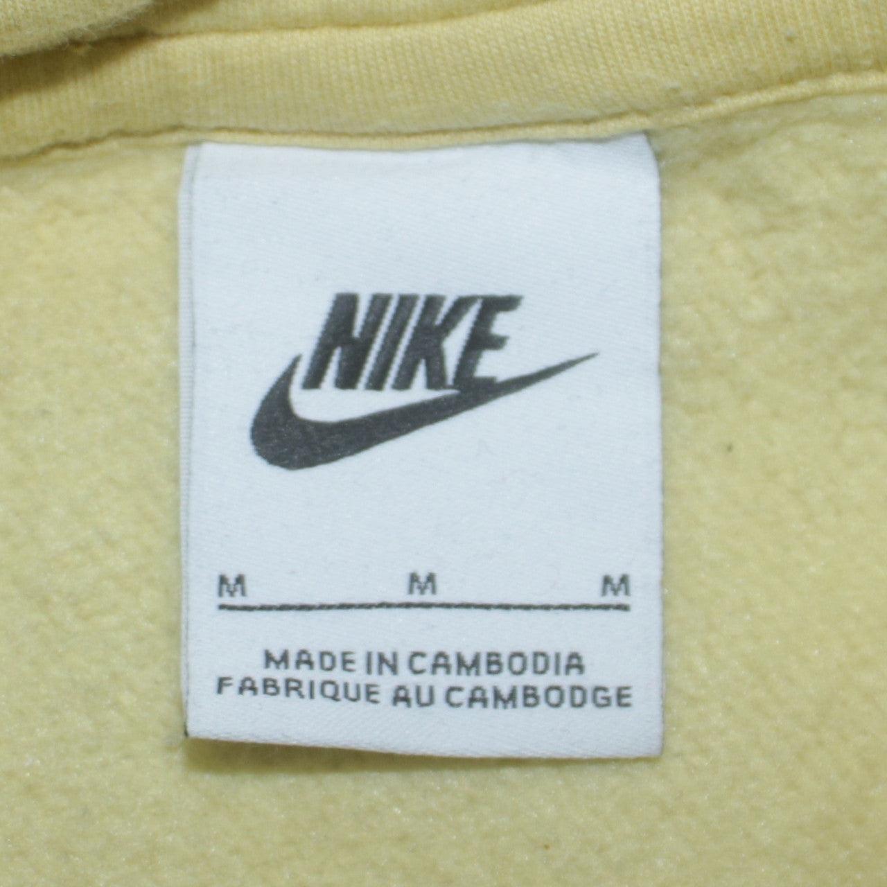 Nike Men's Beige Pullover Hoodie Medium Fleece Regular Fit