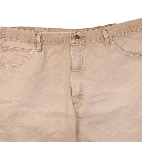 Wrangler Men Beige Relaxed Fit Chino Shorts Size XL (40) Casual
