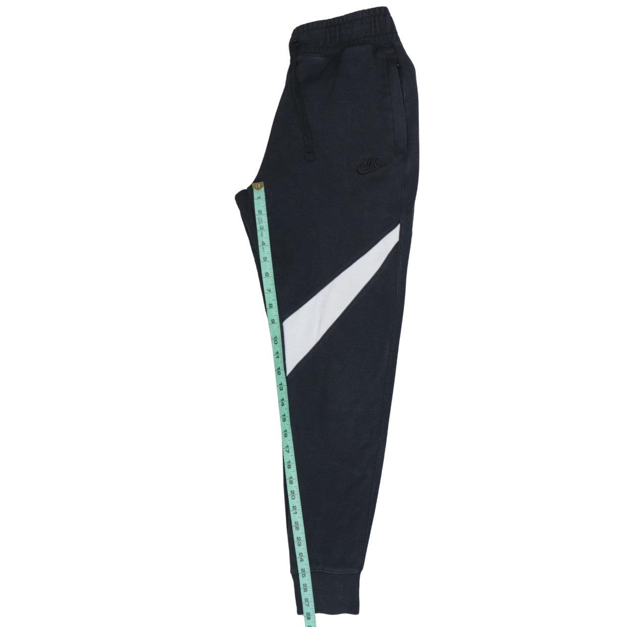 Nike Men's Black Jogger Sweatpants Small Logo Tapered Fit