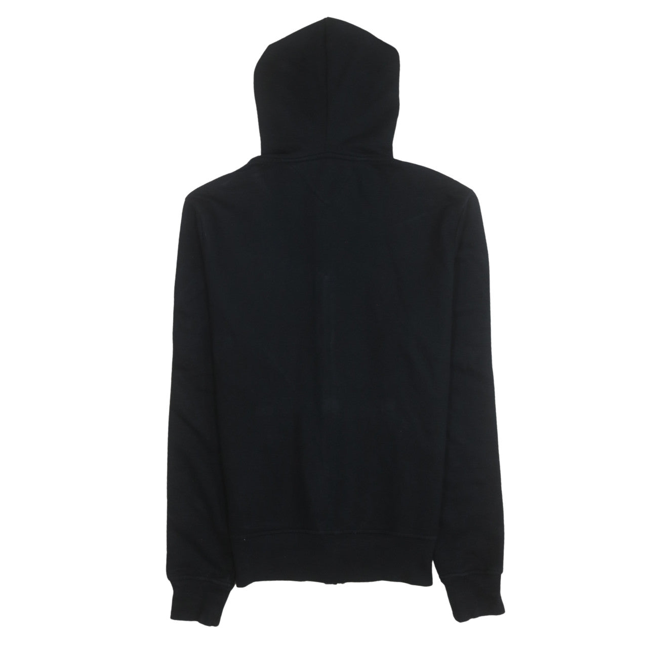 Tommy Hilfiger Men's Black Full Zip Hoodie Size M Logo Sleeve