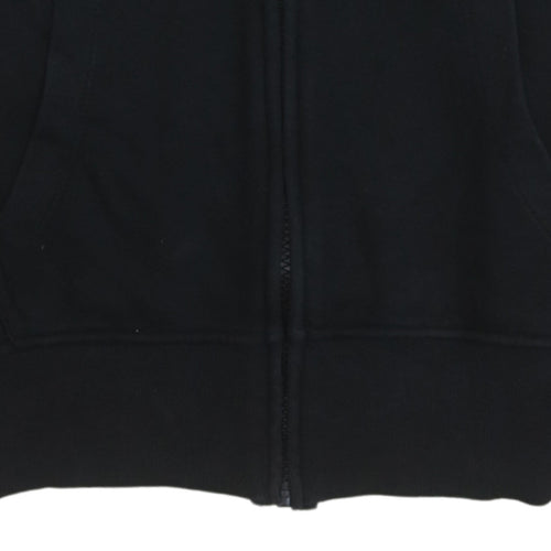 Tommy Hilfiger Men's Black Full Zip Hoodie Size M Logo Sleeve