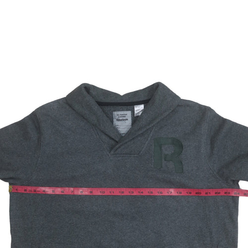 Reebok Mens Grey XL Pullover Sweatshirt with Zip Pockets