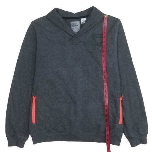 Reebok Mens Grey XL Pullover Sweatshirt with Zip Pockets