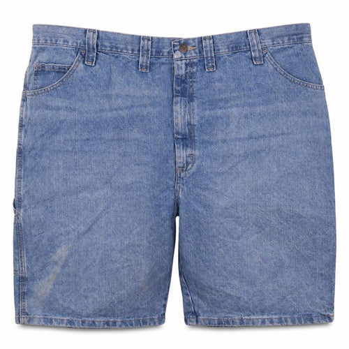 Wrangler Men's Blue Denim Cargo Shorts Size 46 Workwear Cotton