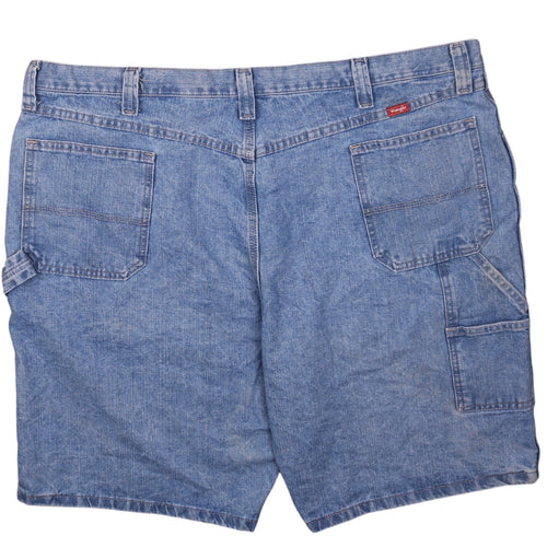 Wrangler Men's Blue Denim Cargo Shorts Size 46 Workwear Cotton