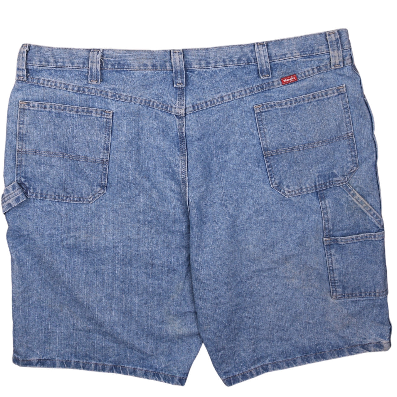 Wrangler Men's Blue Denim Cargo Shorts Size 46 Workwear Cotton