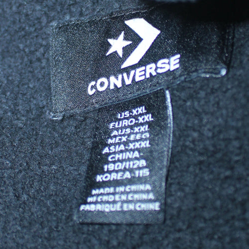Converse Mens Black 2XL Crew Neck Pullover Sweatshirt
