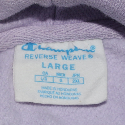 Champion Womens Lilac Reverse Weave Pullover Hoodie Large