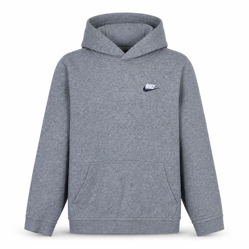 Nike Boys Grey Pullover Hoodie XL (158-170cm) Classic Fit Logo Sweatshirt