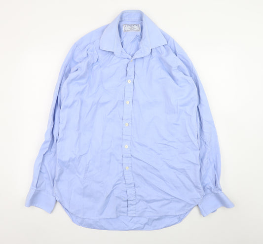 Charles Tyrwhitt Men’s Blue Classic Fit Long Sleeve Dress Shirt Size 16/36
