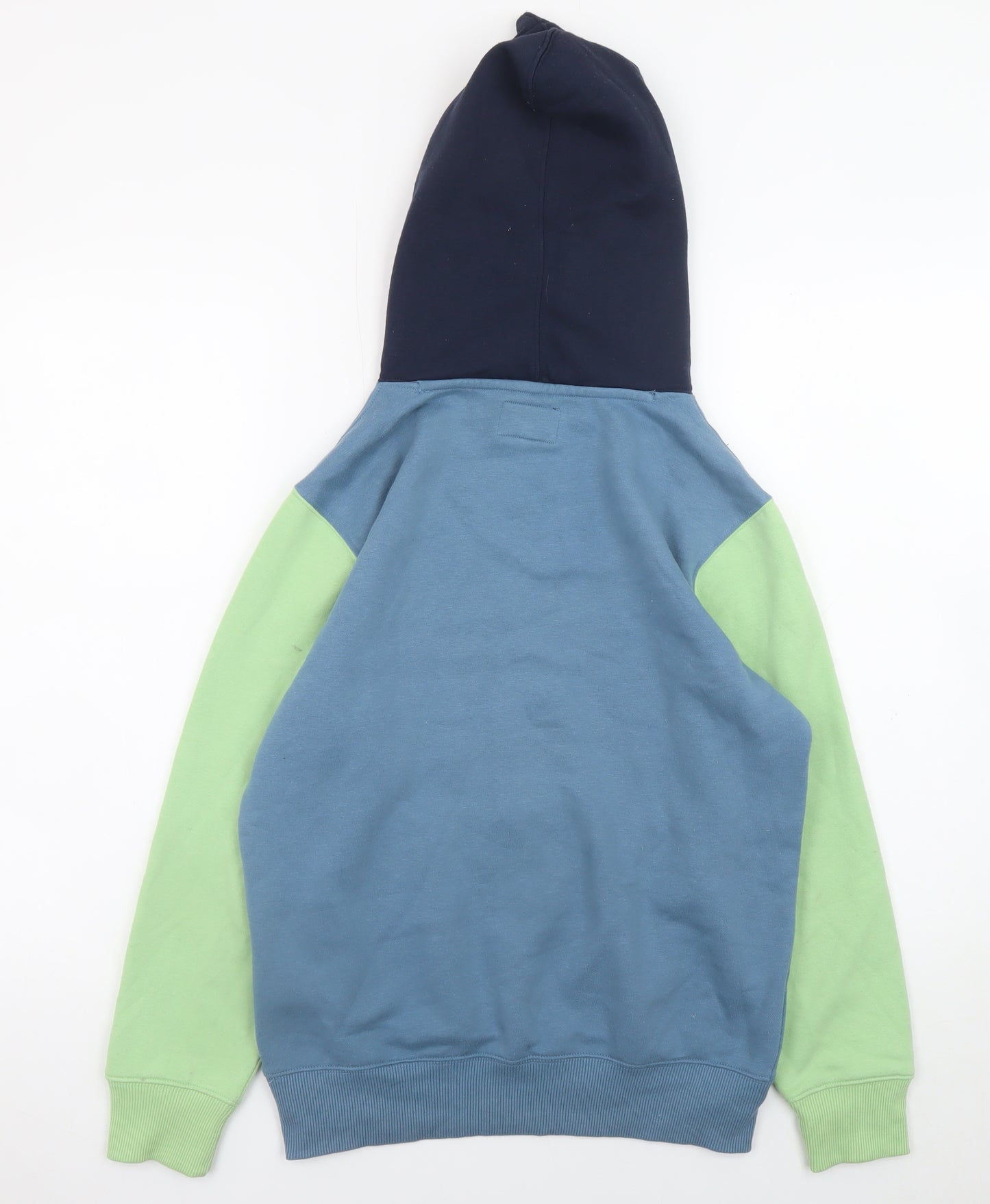 Billabong Boys Blue Green Hoodie Size 14 Pullover Cotton Blend Hooded