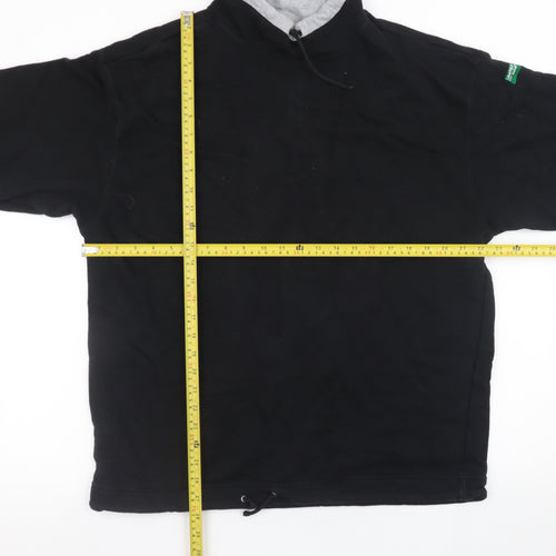 United Colors of Benetton Men's Black XL High Neck Pullover Sweatshirt