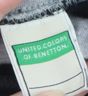 United Colors of Benetton Men's Black XL High Neck Pullover Sweatshirt