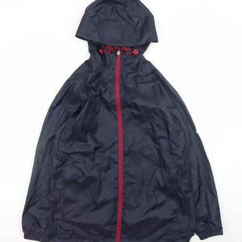 Cotton Traders Men's Blue XS Lightweight Hooded Windbreaker Jacket