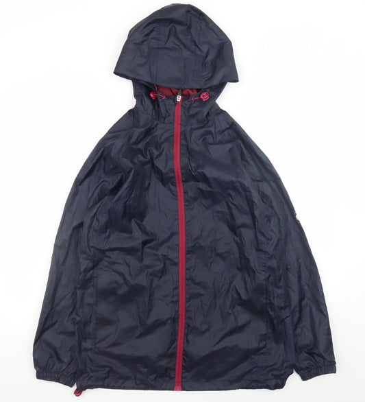 Cotton Traders Men's Blue XS Lightweight Hooded Windbreaker Jacket