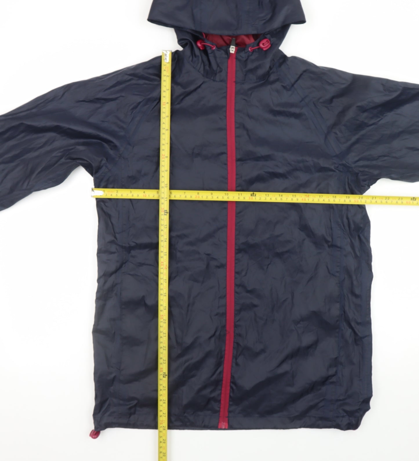 Cotton Traders Men's Blue XS Lightweight Hooded Windbreaker Jacket