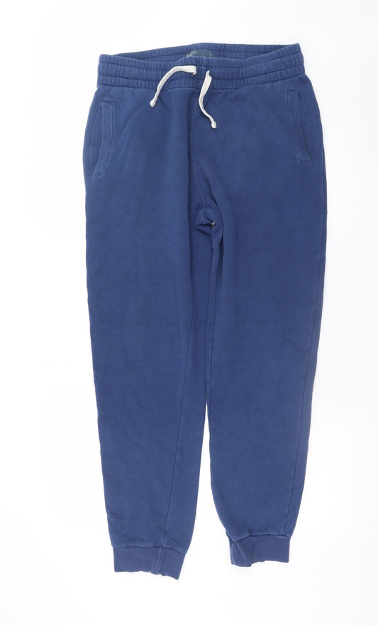 EASY Men’s Blue Jogger Trousers L Cotton Blend Comfortable Fit