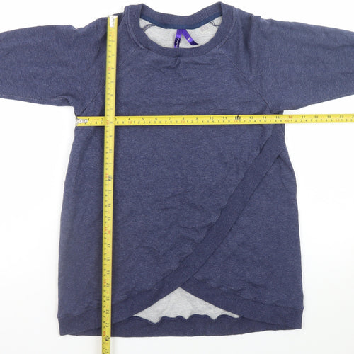 Seraphine Womens Blue Wrap Maternity Sweatshirt XS Viscose Blend
