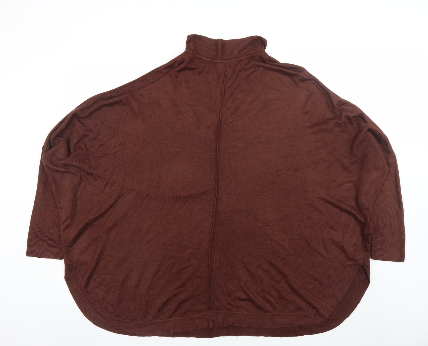 JD Williams Women Brown High Neck Knit Jumper Size M