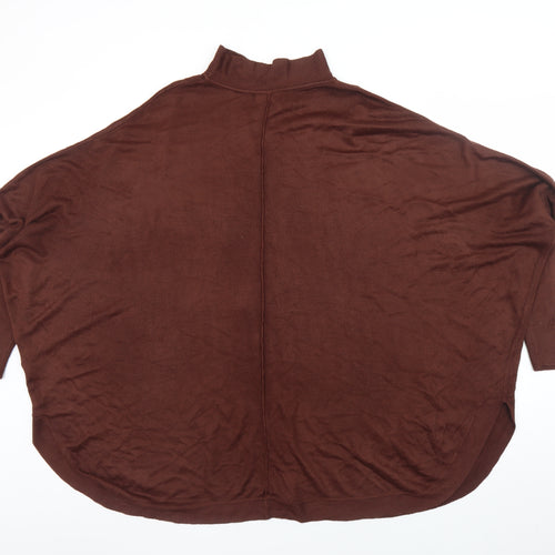 JD Williams Women Brown High Neck Knit Jumper Size M