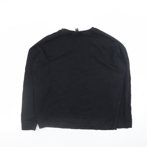 New Look Women's Black Christmas Sparkle Pullover Sweatshirt Size S