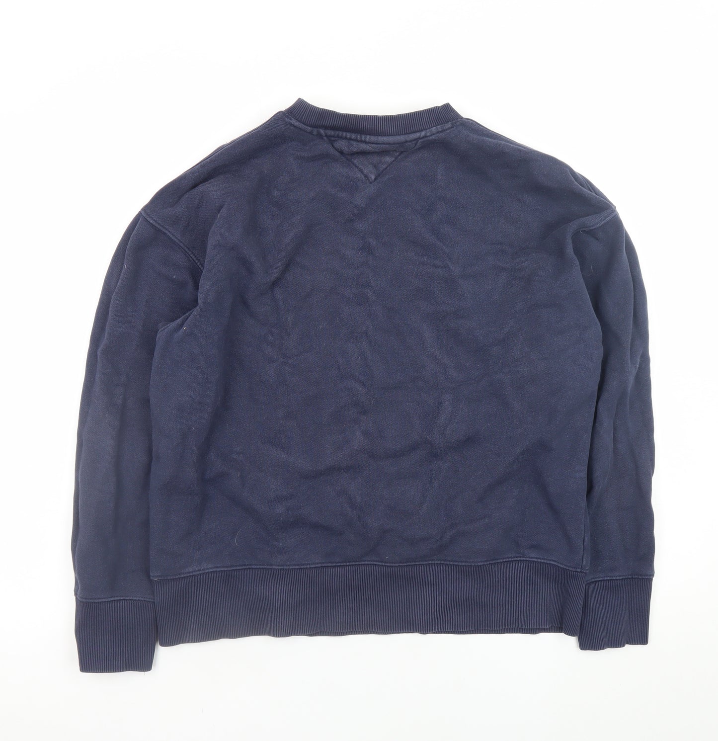 Tommy Jeans Mens Blue Cotton Crew Neck Pullover Sweatshirt M