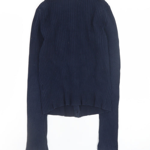 Boden Women's Blue Rib Knit Cotton Cardigan Size S