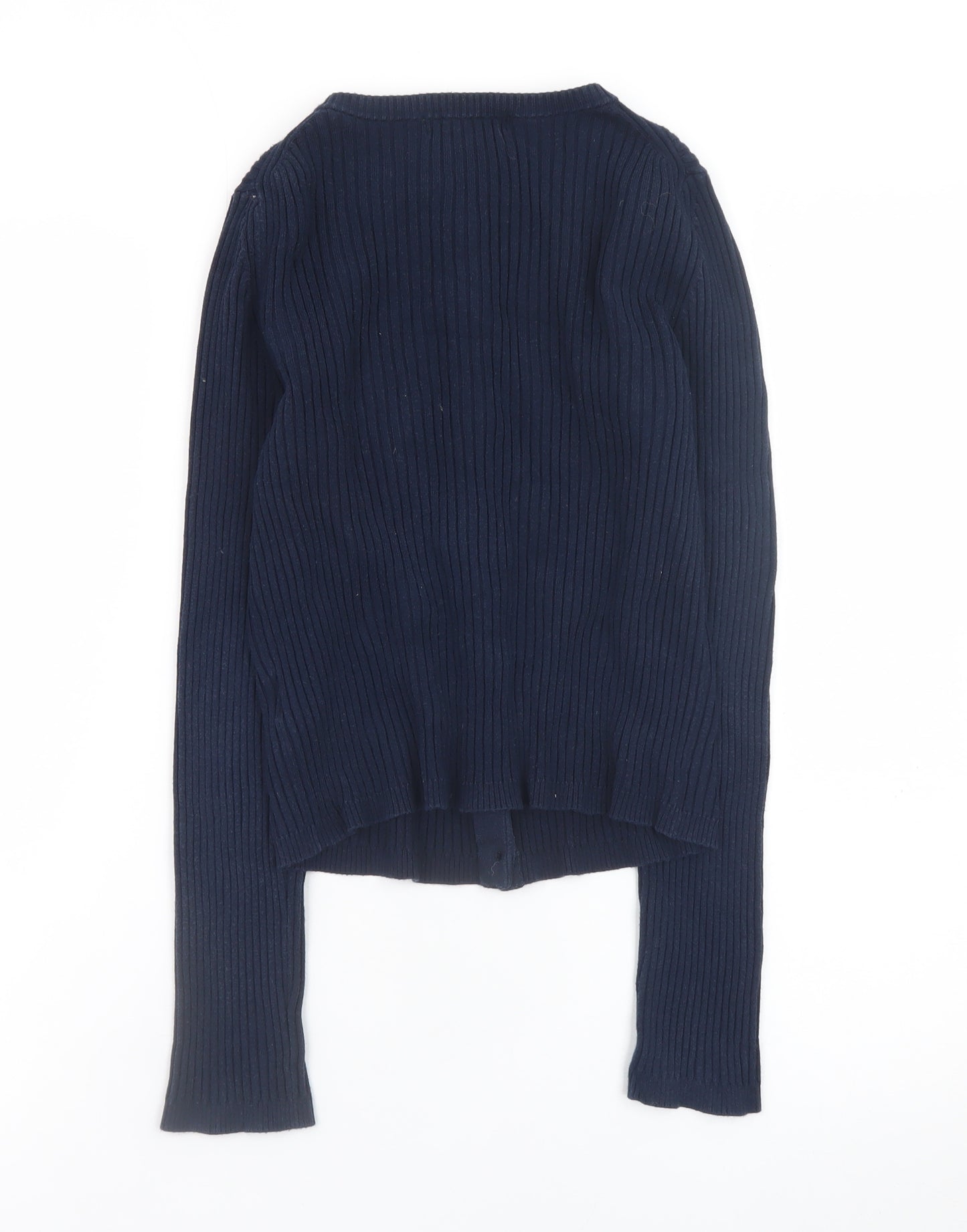 Boden Women's Blue Rib Knit Cotton Cardigan Size S