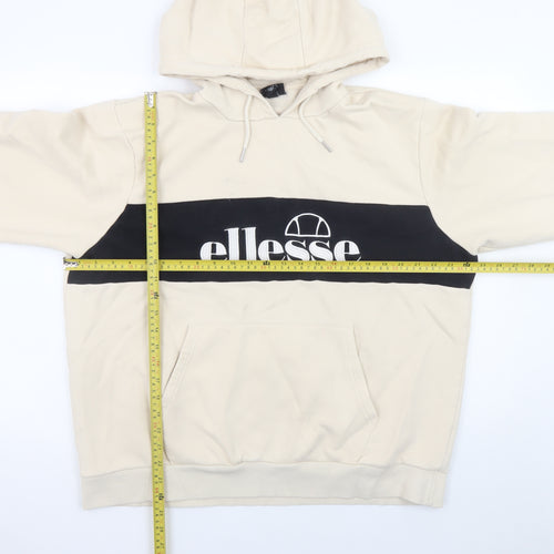 Ellesse Women's Beige Hoodie UK 18 Pullover Hooded Sweatshirt